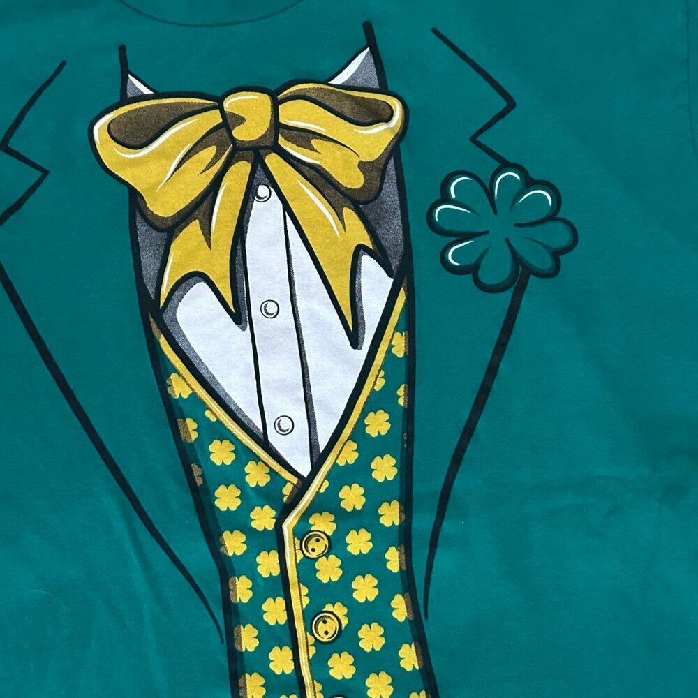 Leprechaun Tuxedo Funny St. Patrick's Day Irish Paddy Costume T-Shirt Size XXL - Picture 7 of 9